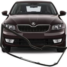 Volkspar OCTAVİA 2013-2016 MODEL ARASI UYUMLU ÖN PANJUR ÇITASI NİKELAJI ÇERÇEVESİ PİANO BLACK