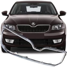 Volkspar OCTAVİA 2013-2016 MODEL ARASI UYUMLU ÖN PANJUR ÇITASI NİKELAJI ÇERÇEVESİ KROM