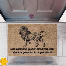 BD Digital Kapı Önü Paspası Dekoratif Dijital Baskı Kral Geri Döndü P-2379