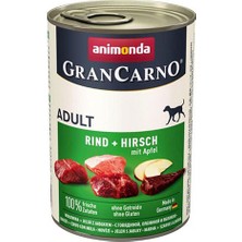 Animonda Grancarno Sığır Etli Elmalı ve Geyik Etli Yetişkin Köpek Konservesi 6 Adet 400 gr