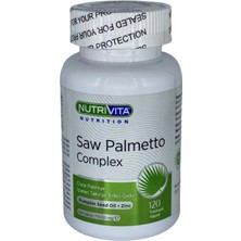 Nutrivita Nutrition Saw Palmetto Complex 120 Yumuşak Kapsül Cüce Palmiye Kompleks Çinko