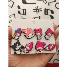 Herşey Nota Kuromi Melodi Desen Terlik Süsü Jibbitz Aksesuarı 8 Adet