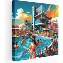 Painted Anarchy Çatı Partisi Kanvas Tablo - Otel, Kanvas Tablo, Çatı Partisi, Trendy Otel, 30X30