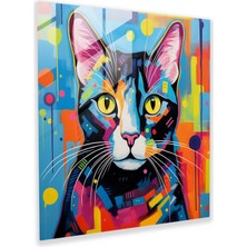 Painted Anarchy Whimsy Bıyıklarla Buluşuyor Cam Baskı Ev ​​dekorasyonu, 30X30