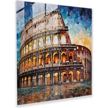 Painted Anarchy Roma Kolezyumunun Mozaik Cam Baskısı: Çağdaş Cam Duvar Sanatında Büyüleyici Renkler ve Şekiller, 30X30
