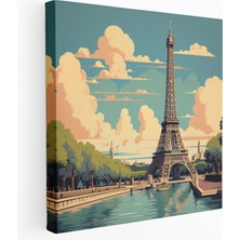 Painted Anarchy Retro Duvar Dekorasyonu: Vintage Seyahat Posteri - Retro, Kanvas Duvar Sanatı, Eski Günler, Ikonik Simgesel Yapılar, 30X30