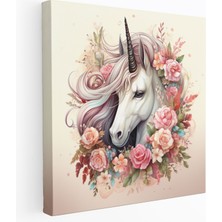 Painted Anarchy Vintage Tek Boynuzlu At Duvar Sanatı - Tek Boynuzlu At, Kanvas Tablo, Illüstrasyon, Ev Dekorasyonu, 30X30