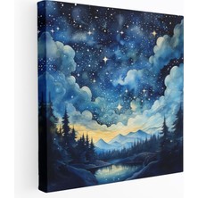 Painted Anarchy Yıldız Haritası Kanvas Tablo - Yıldız Haritası, Kanvas Tablo, Kanvas Tablo, Suluboya Tablo, 30X30