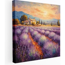 Painted Anarchy Dünyanın En Güzel Manzaraları - Provence Lavanta Tarlası Kanvas Tablo - Dünyanın En Güzel Manzaraları, Duvar Sanatı, Duvar Dekorasyonu, Provence, 30X30