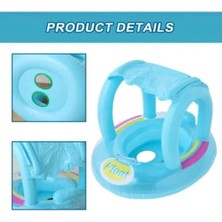 Şişme Gölgelikli Bebe Flotörü Bebek Simiti Baby Float Oturaklı Bebek Simidi