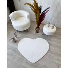 Trivago Halı Dekoratif Yıkanabilir Peluş Kalp Çocuk Odası Oturma Odası Salon Mutfak Halısı