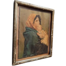 Ony Yapım Ferruzzı'nin Muhteşem Çerçeveli "sokakların Madonna'sı" Antika Tablosu