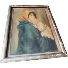 Ony Yapım Ferruzzı'nin Muhteşem Çerçeveli "sokakların Madonna'sı" Antika Tablosu