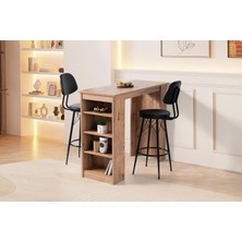 Erezoğulları Mobilya Vista Eylül Bar Raflı Mutfak Masa Takımı 50x120