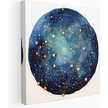 Painted Anarchy Takımyıldız Çizgileri Yıldız Haritası Kanvas Tablo - Yıldız Haritası, Suluboya Resim, Kanvas Tablo, Yıldız Haritası, 30X30