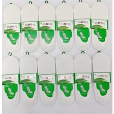 Dündar 12'li Paket Arkası Silikonlu Kaymayan Bambu Babet Çorap