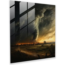 Painted Anarchy Kasırga Öfkesi Cam Baskı - Fırtına, Modern Sanat, Cam Baskı, Fırtına, 30X30