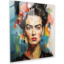 Painted Anarchy Frida Kahlo Cam Baskı - Frida Kahlo, Soyut Ekspresyonist Sanat Eseri, Modern Sanat, Cam Sanatı, 30X30