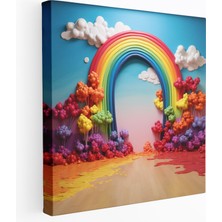 Painted Anarchy Gökkuşağı Duvar Sanatı - Gökkuşağı, Duvar Sanatı, Renkli, Kanvas, 30X30