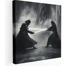 Painted Anarchy Yıldız Savaşları Kanvas Tablo - Yoğun Işın Kılıcı Düellosu Tablosu - Yıldız Savaşları, Yıldız Savaşları, Ev Dekorasyonu, Kanvas Tablo, 30X30