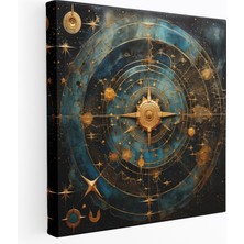 Painted Anarchy Yıldız Haritası Duvar Dekorasyonu - Yıldız Haritası, Duvar Süslemesi, Ev Dekorasyonu, Kanvas Tablo, 30X30