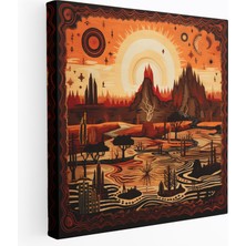 Painted Anarchy Güneybatı Goblen Duvar Sanatı - Güneybatı, Kanvas Tablo, Çöl Manzarası, Kanvas Tablo, 30X30