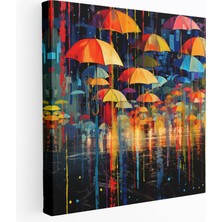 Painted Anarchy Neşeli Yağmur Kanvas Tablo - Yağmur, Kanvas Tablo, Yağmur Damlaları, Duvar Tablosu, 30X30