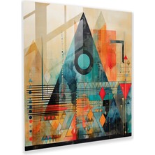 Painted Anarchy Bohem Geometrik Cam Baskı - Bohem, Duvar Süslemesi, Cam Duvar Sanatı, Bohem Desenler, 30X30