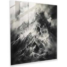 Painted Anarchy Dünyanın En Güzel Manzaraları - Dağ Zirvesi Cam Baskı - Dünyanın En Güzel Manzaraları, Dağ Zirvesi, Ham Güzellik, Cam Duvar Sanatı, 30X30