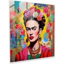 Painted Anarchy Frida Kahlo Cam Baskı - Frida Kahlo, Retro Esintili, Duvar Dekorasyonu, Ev Dekorasyonu, 50X50