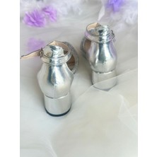 Gala Stil Gala Arkası Düz Önü Simli Topuklu Çocuk Ayk