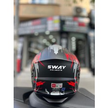 Sway Sw X-1 Moduler Kırmızı-Siyah Motosiklet Kask