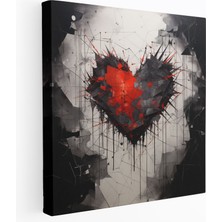 Painted Anarchy Kırık Kalpler Kanvas Tablo - Reddedilme, Duvar Dekorasyonu, Duvar Sanatı, Kırık Kalpler Kanvas Tablo, 30X30