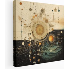 Painted Anarchy Kolaj Yıldız Haritası Kanvas Tablo - Yıldız Haritası, Kanvas Tablo, Astronomik Çizimler, Kanvas Tablo, 30X30