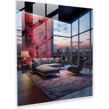 Painted Anarchy Otel Cam Baskı - Çağdaş Şehir Manzaralı - Otel, Cam Sanatı, Panoramik Şehir Manzaralı, Ev Dekorasyonu, 30X30