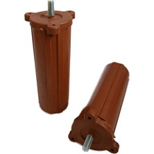 Orta Plastik Mobilya Koltuk Kanepe Ayağı 8 Adet Ceviz 14 - 19 cm 5/16 Vida (Vida Ölçüsüne Dikkat)
