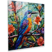 Painted Anarchy Tropikal Mozaik Cam Duvar Sanatı - Tropikal, Mozaik Tasarım, Cam Duvar Sanatı, Ev Dekorasyonu, 30X30