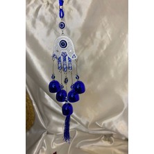 Rahan Deprem Zili Çanı Duvar Rüzgar Çanı Zili Feng Shui Ejderha Yılı Koruyucu Telkari Fatıma Eli 5 Çanlı Nazar Boncuğu Objeli