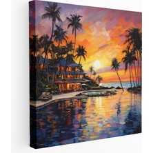 Painted Anarchy Empresyonist Gün Batımı Tablo Kanvas Tablo - Otel, Duvar Sanatı, Otel Teması, Kanvas Tablo, 30X30