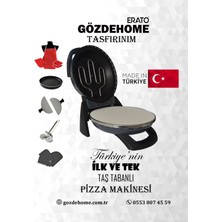 Gözdehome Antrasit - Erato Taşfırınım Pizza Makinesi, Lahmacun Makinesi Doğal Taş Fırın - Timer - 400 °c