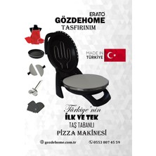 Gözdehome Erato Pizza Makinesi Taşfırınım Lahmacun Makinesi Doğal Taş Tabanlı Fırın Siyah