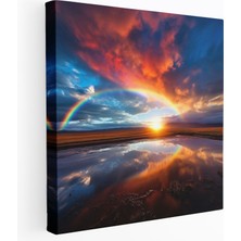 Painted Anarchy Gökkuşağı Gün Batımı Kanvas Tablo - Gökkuşağı, Kanvas Tablo, Gökkuşağı, Altın Saat, 30X30