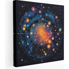 Painted Anarchy Pop Art Yıldız Haritası Kanvas Tablo - Yıldız Haritası, Canlı, Duvar Dekorasyonu, Kanvas Tablo, 30X30