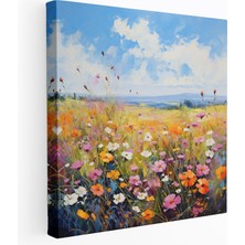 Painted Anarchy Dünyanın En Güzel Manzaraları, Empresyonist Kır Çiçeği Tarlası Kanvas Tablo, Empresyonist, 30X30