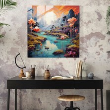 Painted Anarchy Cool Dreamscapes Cam Baskı - Harika, Modern Sanat, Harika, Rüya Gibi Manzara, 50X50
