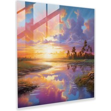 Painted Anarchy Doğan Gündoğumu Cam Baskı - Doğan, Ev Dekorasyonu, Cam Duvar Sanatı, Modern Sanat, 70X70