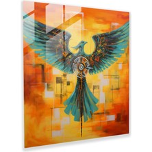 Painted Anarchy Hermes Cam Baskı - Soyut Akrilik Tablo - Hermes, Duvar Dekorasyonu, Ev Dekorasyonu, Kanatlı Hermes, 30X30