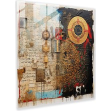 Painted Anarchy Dini Tasvir Karma Teknik Kolaj Cam Baskı - Dini Tasvir, Cam Duvar Sanatı, Cam Baskı, Modern Sanat, 30x30