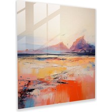 Painted Anarchy Çöl Rüyaları Cam Baskı - Çöl, Dokulu Fırça Darbeleri, Çöl, Cam Duvar Sanatı, 30X30