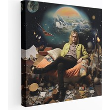 Painted Anarchy Kurt Cobain Gerçeküstü Cam Baskı - Kurt Cobain, Duvar Süslemesi, Cam Baskı, Mystique, 30X30